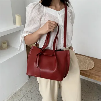 Krepšiai Moterų 2021 Naujas Universalus Vieną Petį Krepšys Mados Tekstūros Nešiojamų Tote Bag