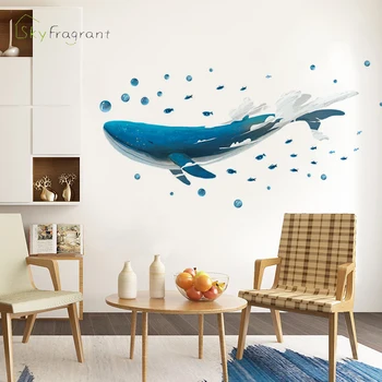 Kūrybos banginis siena lipdukas kambarį fone sienų dekoras namuose lipnios etiketės kambarį apdailos miegamasis šiltas dekoras