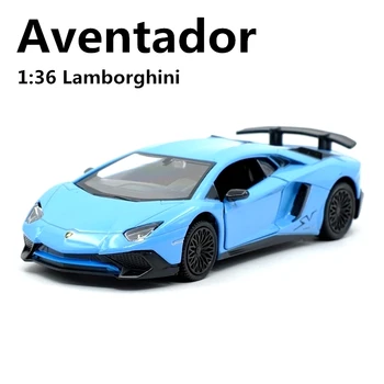 Lamborghini Aventador 1/36 Metalo Prabangios Diecast Traukti Atgal, Automobilių Modelį Žaislas Surinkimo Kalėdų Dovana 