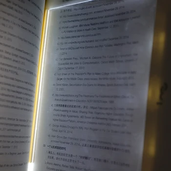 LED knygų skaitymo lemputė Skydelyje Butas Lempos PMMA Automobiliu Plokštė Šviesos Magija Naktinio Matymo baterijomis, Apsaugoti Akis Nešiojamų