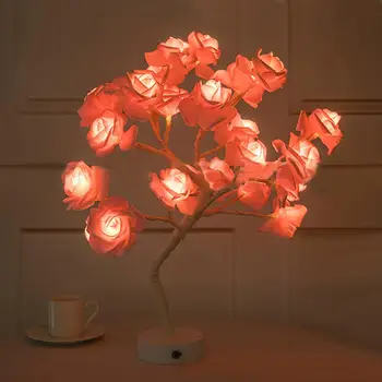 Led lempos, Rožė, Medis, Gėlių Formos USB Prievado ir Baterija Dekoratyvinis LED Lentelė Žibintai Šalys Kalėdos Vestuvių