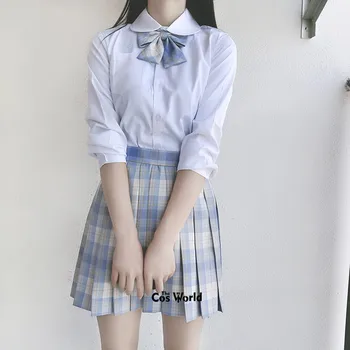 [Ledų] Mergaitė Moterų Japonijos Vasaros Aukšto Juosmens Plisuotos Pledas Sijonai JK Mokyklos Vienodos Studentų Šluostės