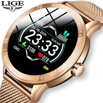 LIGE Smart Watch Vyrų smartwatch Reloj, Širdies ritmą, kraujo spaudimą, Stebėti Vandeniui Pedometer Protingas Fitneso Sporto Žiūrėti