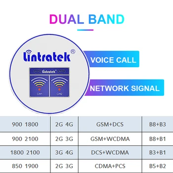Lintratek stiprintuvas gsm, 3g 4g signalų dual band 1800 2100 mhz, dcs 2G, 4G 900 1800 LTE celular signalo stiprintuvas umts 3G 70db kartotuvų
