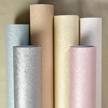 Lipnios Šilko Tekstūros Tapetai PVC, atsparus Vandeniui vientisos Spalvos Tapetai Miegamajame Bendrabutyje Modernios Patalpos Suremontuotos Sienos Lipdukas