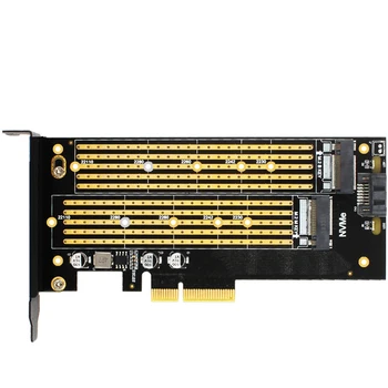 M. 2 NVMe SSD NGFF, KAD PCIE X4 Adapteris M Mygtukas B Mygtukas Dual Interface Card Bendradarbiavimą PCI Express 3.0 X4 2230-22110 Visų dydžių M2 Skaičiuoklė