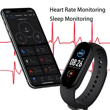 M5 Smart Apyrankė Sporto Skaitmeninis Apyrankę, Širdies Ritmas, Kraujo Spaudimas Smartband Bluetooth Širdies Ritmo Monitorius Žiūrėti M5 Smart Žiūrėti