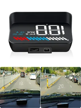 M7 OBDHUD Head Up Display Universaliųjų Automobilių Hud OBD Plius GPS spidometras prekinis, galinis Stiklo Projektorius borto Kompiuteris Automatiškai
