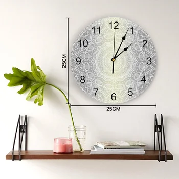 Mandala Modelis Gradientas Kūrybos Sieninis Laikrodis Tylus Modernus Laikrodis Žiūrėti Kambarį Namų Dekoro Sienos Žiūrėti