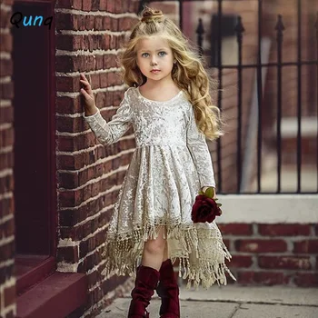Mergaičių Suknelė Kutas Vaikams Laisvalaikio Drabužius Mergina ilgomis Rankovėmis 2020 Naują Pavasario Patenka Vaikai Princesė Suknelės Vaikams Baby