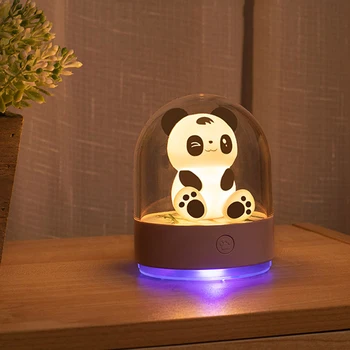 Mielas Panda Naktį Šviesos diodų (Led RGB Spalva Permainingi Naktį Lempos Aromaterapija Naktinis Apšvietimas Vaikų Miegamasis Kūdikių Vaikai Žibintai Dovana