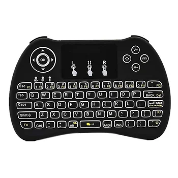 Mini Belaidė Klaviatūra su Apšvietimu H9 Su Touchpad Pele Nešiojamą Nuotolinio Keyset PC Trinkelėmis Android TV Box 