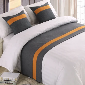 Modernus Paprastumas Stiliaus lova vėliavos Gryna spalva Viešbutis lova uodega rankšluostį Aukštos kokybės stalo runner Įvairių dydžių, Įvairių spalvų vėliavos lova