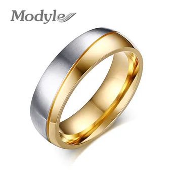 Modyle 2020 Naujas Mados Aukso spalvos Žiedų Moterims Vyro Vestuvinį Žiedą 316l Nerūdijančio Plieno Žada Papuošalai