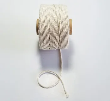 Natūralios medvilnės virvės virvės virvės 80m/roll žymeklį pakabinti rankų darbo aksesuaras 