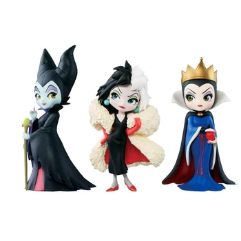 Naujas 3pcs/set Q posket Petit Piktadariai Palikuonys 2 Maleficent Cruella de Vil Karalienė veiksmų Skaičius, modelį, dovana, žaislai vaikams
