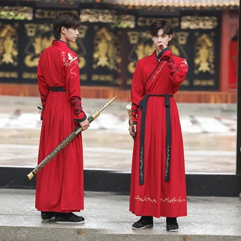 Naujas Hanfu Vyrų Kinijos Liaudies Šokių Kostiumas Už Moteris, Siuvinėjimo Hanfu Cosplay Kostiumai Senovės Kinų Tradicinių Kostiumai SL4203