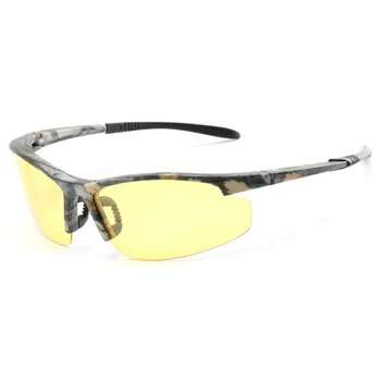 Naujas Poliarizuoti Akiniai nuo saulės Camo Rėmo Akiniai Vyrų Vairavimo Saulės akiniai Geltona Naktinio Matymo Akiniai Gafas UV400 Vyrų Akiniai