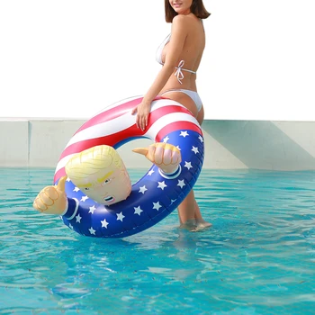 Naujų Kūrybinių Plaukimo Žiedai Baseinas Plaukti Donald Trump Amerikos Vėliava Baseinas Pripučiamas Plaukimo Plūdės 42 colių Vonios kambarys Produktus
