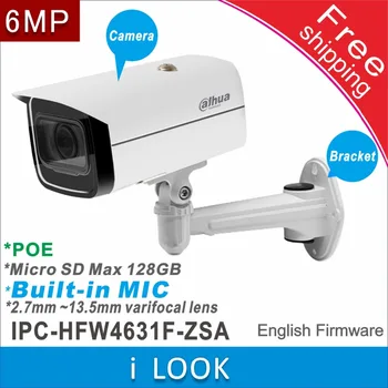 Nemokamas pristatymas Dahua IPC-HFW4631F-ZSA pakeisti IPC-HFW2531T-ZS ip kamera su POE vaizdo kamera, Built-in MIC Atminties lizdas 6MP