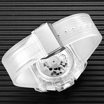 ONOLA Skaidraus Plastiko kvadratinių Žiūrėti Vyrų 2019 Moterų, Prabangos chronograph laikrodis Mados atsitiktinis Sporto unikalus Kvarco Vyrai Žiūrėti