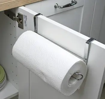 ORGANBOO 1PC Virtuvė Kabineto Duris atgal kabinti popieriniu rankšluosčiu stovas iš nerūdijančio plieno stalčiuko vonios nemokamai nagų stovo
