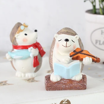 Pakuotės 7pcs Kalėdų Dizaino Ežys Statulėlės Gyvūnų Miniatiūriniai Pasakų Sodas 