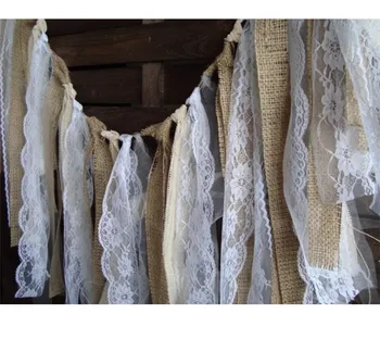 Paprasti balti nėriniai girliandą vestuvių girliandą name reklama už kanapės girliandos nuotakos dušas papuošalai paplūdimys vestuvių nėrinių starta