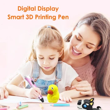 Pažangus Skaitmeninis LCD Ekranas USB 3D Rašiklis Vaikams 3D Spausdinimo Pen Kaitrinės Rinkinį, Piešimo, Tapybos, Grafiti, Pieštukų Dovana