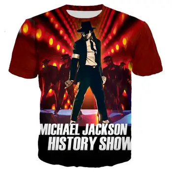Populiarus Michael Jackson marškinėliai 3D Spausdinimo Roko marškinėlius Unisex Atsitiktinis Streetwear hip-hop drabužius harajuku Viršūnes Camiseta Hombre 5XL