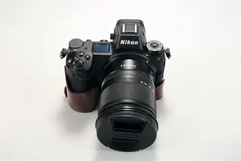 PU Oda atveju Pusė kūno nustatyti padengti Rankena Nikon Z6 Z7 Fotoaparato Krepšys su Baterija Atidarymas