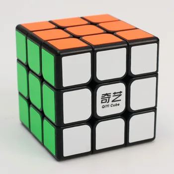 QiYi QiHang Plaukti W 3x3x3 Magic Cube 60mm Konkurencijos Greitį Sklandžiai Cubo magico Spalvingas lipdukas kubo Galvosūkį Profesinės Neo Kubas