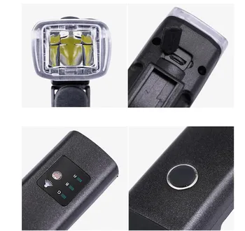 RATO Smart Indukcijos Dviračių Priekinių žibintų Komplektas USB Įkrovimo Galinis Žibintas LED priekinis žibintas, Dviračio Lempa Dviračių Žibintuvėlis Už Dviratį