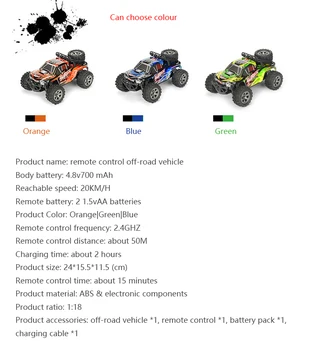 RC Baterija Nuotolinio Valdymo Transporto priemonės 2.4 G Bevielis Nuotolinio Valdymo Cross Country Laipiojimo Automobilių Pasienio Žaislas 1:18 Car Mod