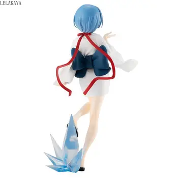Re: Gyvenimas kitame Pasaulyje nuo Nulio Rem Ram Kimono Sniego Mergina Sexy Anime PVC Veiksmų Skaičius, Surinkimo Modelį, Žaislų, Dovanų 23cm