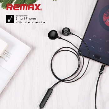 REMAX Ausinės RM-711 Laidinio Muzikos Skambinti laisvų Rankų įranga 1.2 M In-ear Ausinės Su HD Garso Mikrofonas Smart Triukšmą izoliuojančias Ausines.