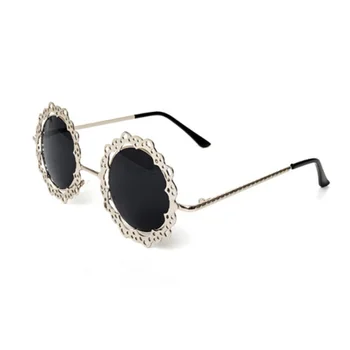 Retro akiniai nuo saulės paprastas nėrinių pusėje metalo apvalus rėmo akiniai nuo saulės mados ponios poliarizuota aukštos kokybės akiniai nuo saulės UV apsauga