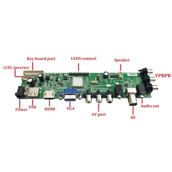 Rinkinys LM170E01-TLBB/LM170E01-TLA8 valdybos AV TV Skaitmeninis skystųjų KRISTALŲ ekranas, HDMI VGA Valdytojas 1280 X 1024 4 CCFL USB DVB-T 30pin nuotolinio