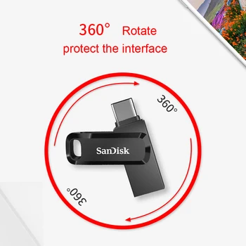 SanDisk USB Flash Drive 32GB 64GB 128GB 256 GB Ultra Dual USB3.1 Disko OTG Tipas-C Pen Ratai Stick 150M/s Išmanųjį telefoną, Nešiojamąjį kompiuterį