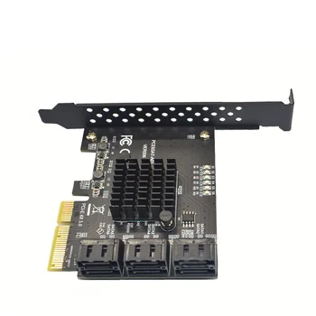SATA PCI-e Adapterį 6 Uostai SATA 3.0 PCI Express x4 Plėtros Kortelę ar SATA3.0 PCIe PCI-e, SATA Valdiklio HDD ASMedia ASM1166