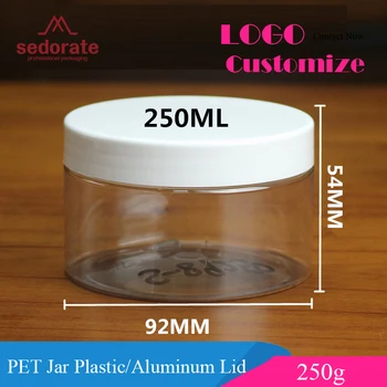 Sedorate 30 vnt./Aišku, Daug GYVŪNĖLIŲ Laikymo Plastikiniai Indeliai Su Plastikiniais ir Aliuminio Dangteliu 250Ml Kosmetikos Masque Konteinerių Atveju YST001
