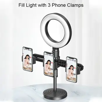 Selfie Žiedas lempos Fotografijos žiedas šviesos diodų (led) ratlankio ringlight su Laikikliu didelis trikojis stovas, skirtas 