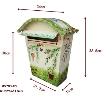 Sielovados dažytos, pašto dėžutės kūrybos su užrakto pašto dėžutės pašto dėžutė vandeniui pasiūlymų dėžutės Sienos Montuojamas namų Puošybai Post Box