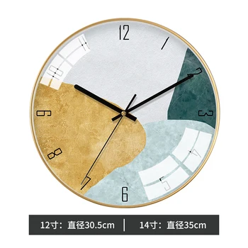 Silent Paprasta Šiaurės Sieninis Laikrodis Modernaus Dizaino Kūrybos Virtuvės Metalo Laikrodis Sienos Kambarį Aukso Zegar Namų Dekoro AB50ZB