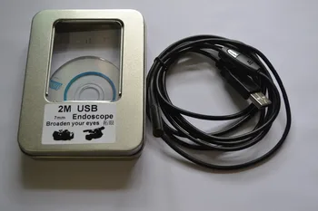 Skersmuo USB 2M 7mm 300,0000 Pikselių USB endoskopą kamera, VAIZDO Kameros