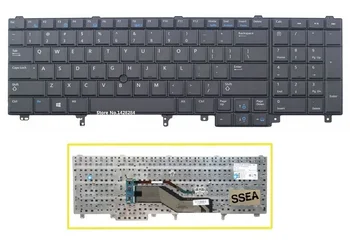 SSEA Naujas JAV Klaviatūra Dell E5530 E6520 E6530 E6540 Klaviatūra su MUMIS taškas