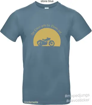 T-Shirt im Osten geht die Sonne auf - RT 125 Mopedjungs Simson MZ Oldtimer MopedFor Vyrų 2019 Naujas Trumpas Rankovės Medvilnės Atsitiktinis vyrai
