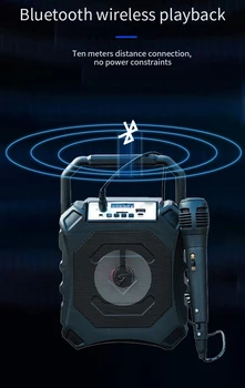 TWS Belaidžio mikrofono išėjimo lauko KTV nešiojamas Mikrofonas bluetooth speakerstereo garsiakalbiais, 