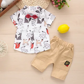 Vaikai drabužių rinkiniai vasaros berniukų drabužiai nauji vaikų mados medvilnės animacinių filmų marškinėliai+šortai 2vnt sportiniai kostiumai kūdikių berniukų komplektai