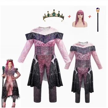 Vaikai Mal Palikuonys 3 Cosplay Kostiumų Mergaičių Halloween Kostiumai Vaikams, Moterims Nuslėpti Šalis Karalienė Audrey Evie Fantasia Kostiumas